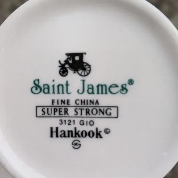 Saint James Super Strong Fine China Hankook tea cup +plate - Picture 6 of 8